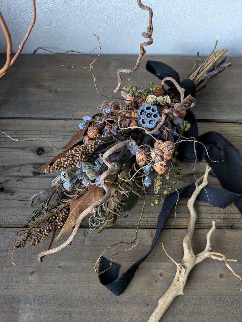 ドライフラワー　スワッグ　インテリア　オブジェ