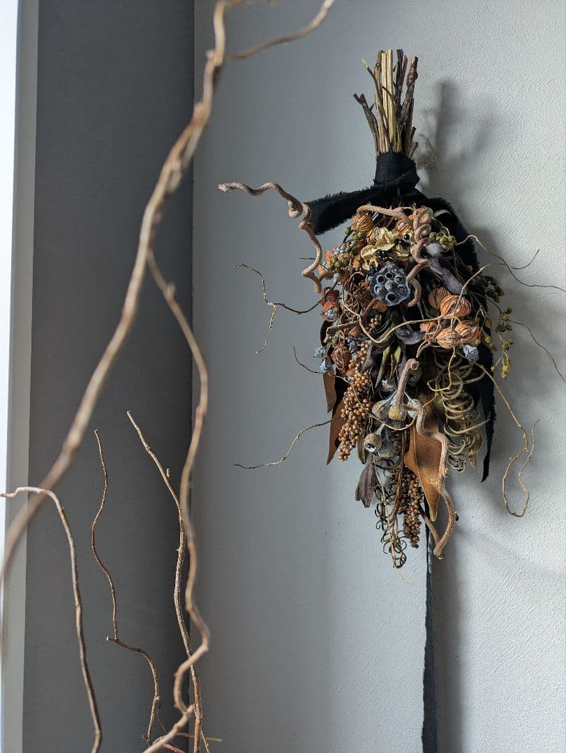 ドライフラワー　スワッグ　インテリア　オブジェ