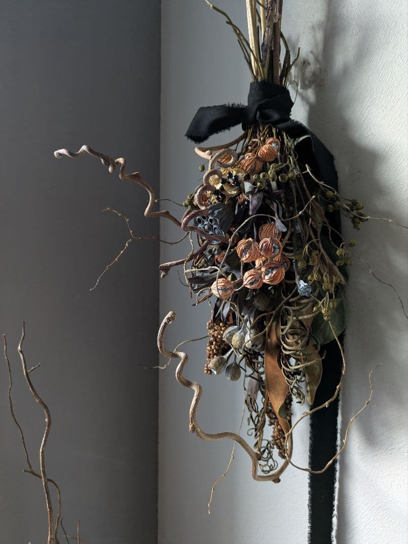 ドライフラワー　スワッグ　インテリア　オブジェ
