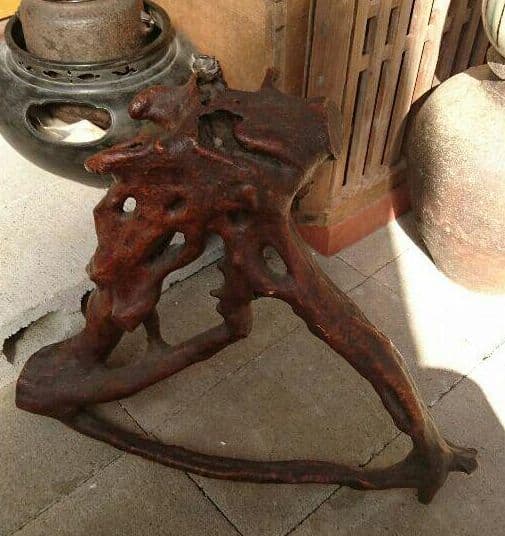 自然木根磨きオブジェ