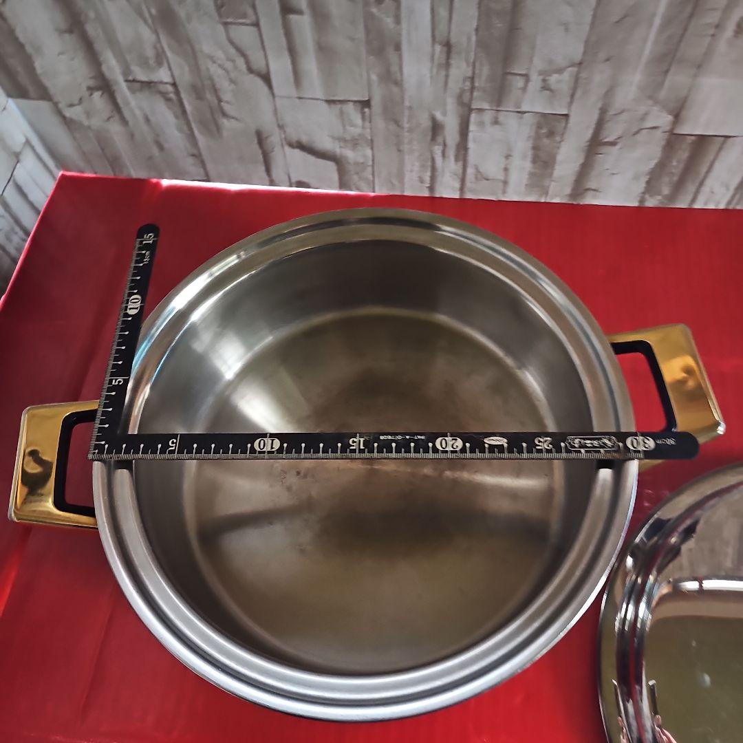 タッパーウェア深ステンレス鍋30cm