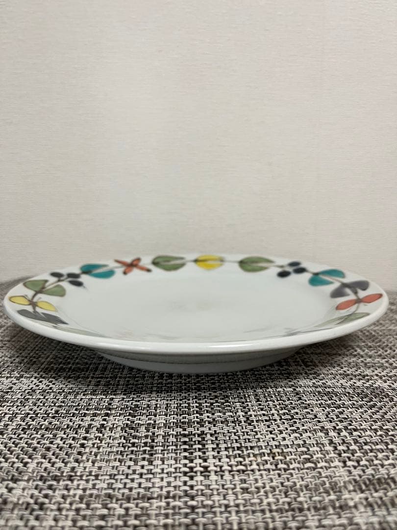 徳永遊心 九谷焼 色絵花繋ぎ7寸皿