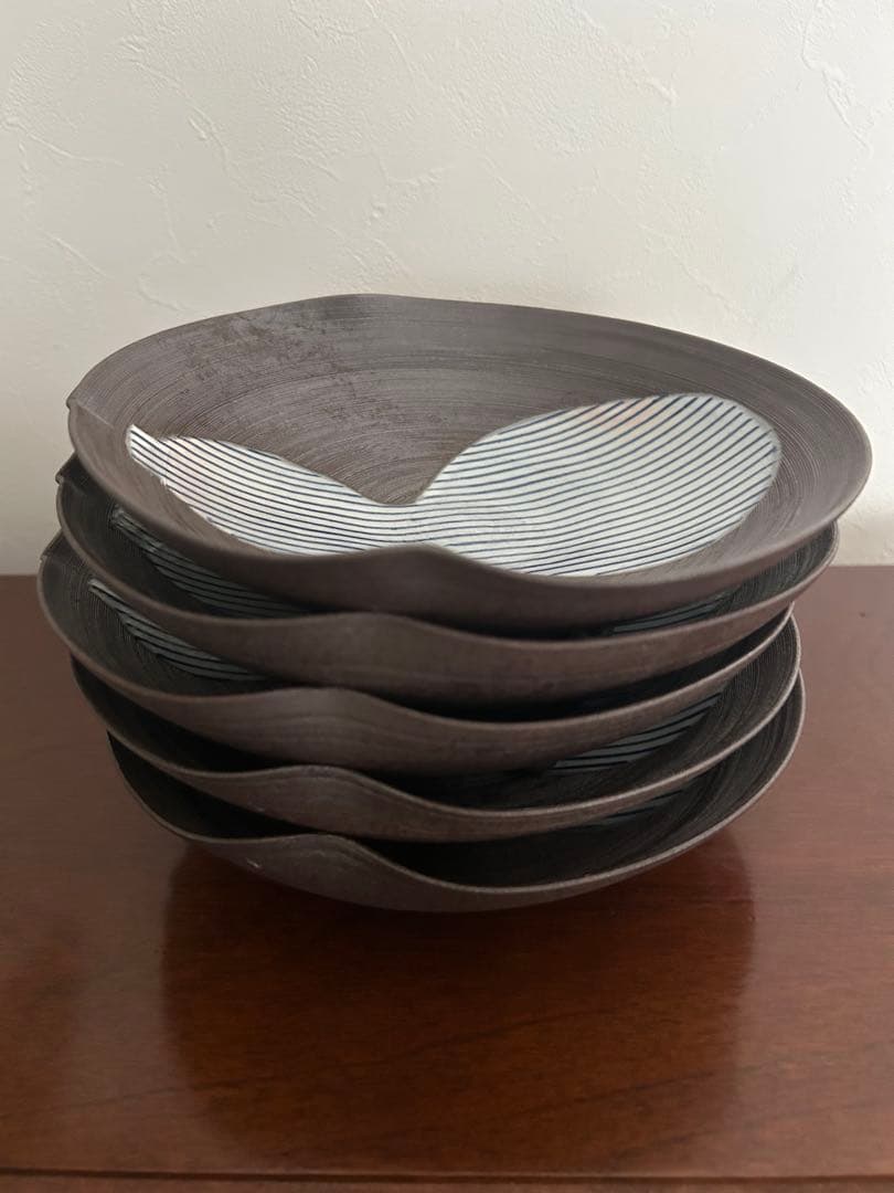 清水焼　脚付瓢箪絵皿　楽峰窯　5