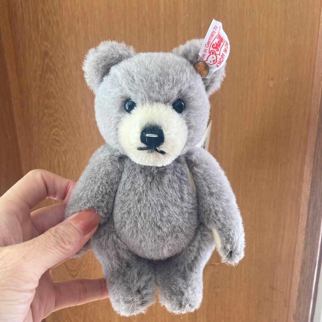 【極美品・限定品】シュタイフ テディベア メダイユ グレー 16cm 証明書付