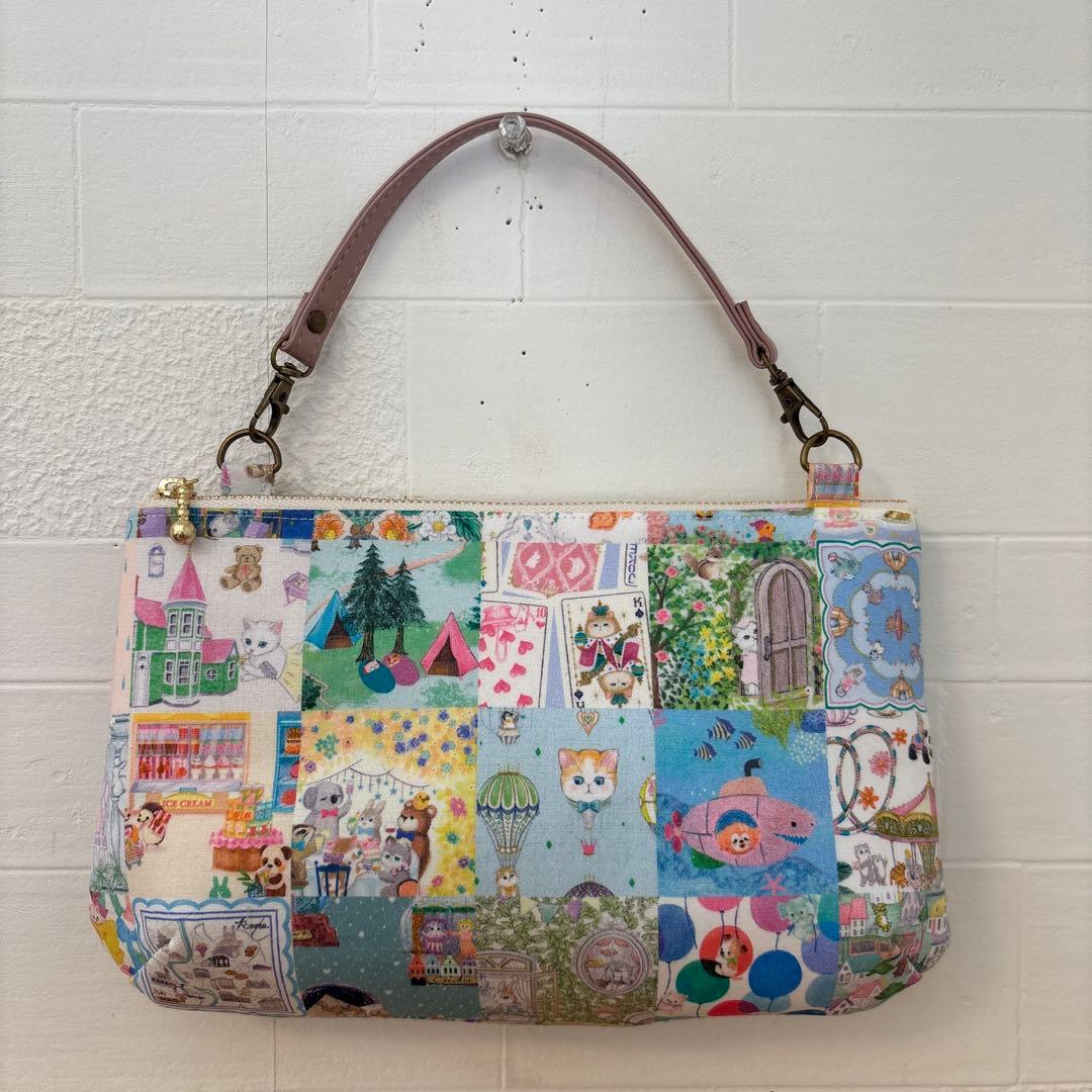 感謝価格　巾着　猫柄　ハンドメイド　小物入れ　おやつ入れ