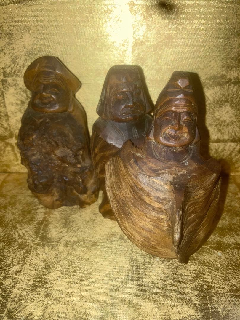 【超超特級呪物】超強力な福を呼ぶ　七福神様の宿る流木像　曰く付き　縁起物　開運