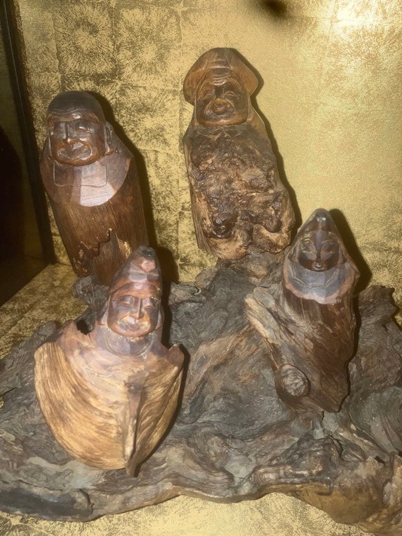 【超超特級呪物】超強力な福を呼ぶ　七福神様の宿る流木像　曰く付き　縁起物　開運