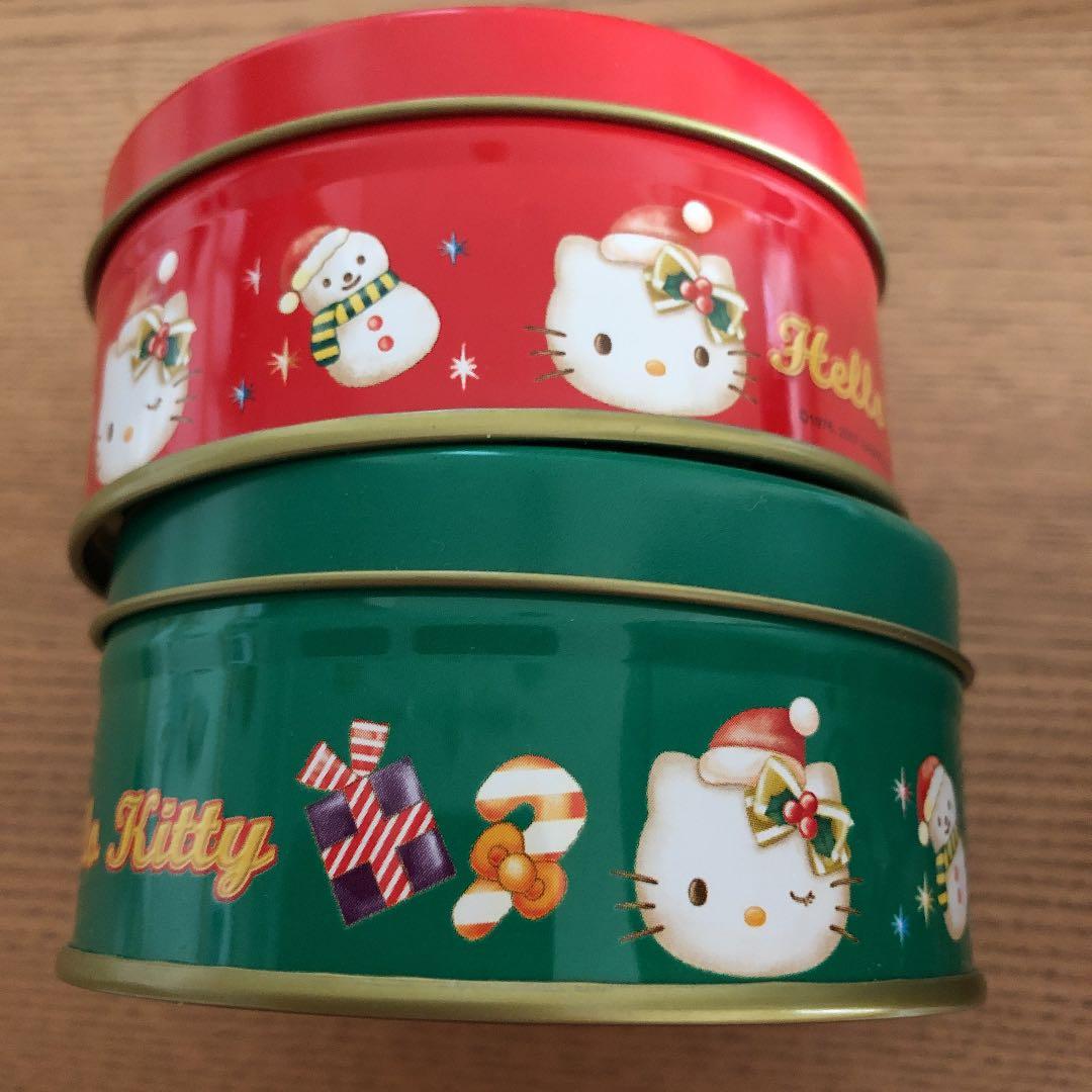 ハローキティ　缶　クリスマス　風月堂　2個セット