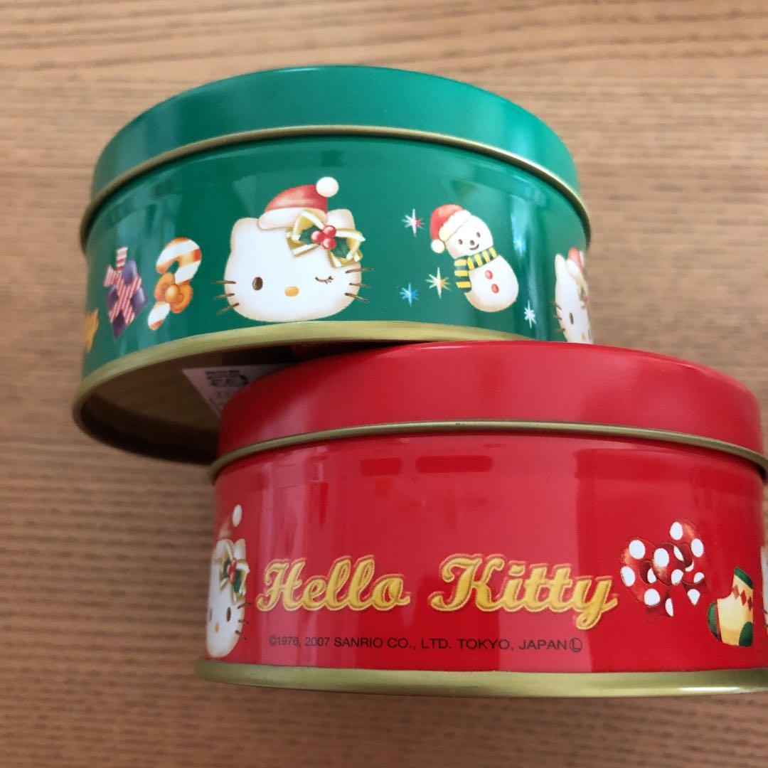 ハローキティ　缶　クリスマス　風月堂　2個セット