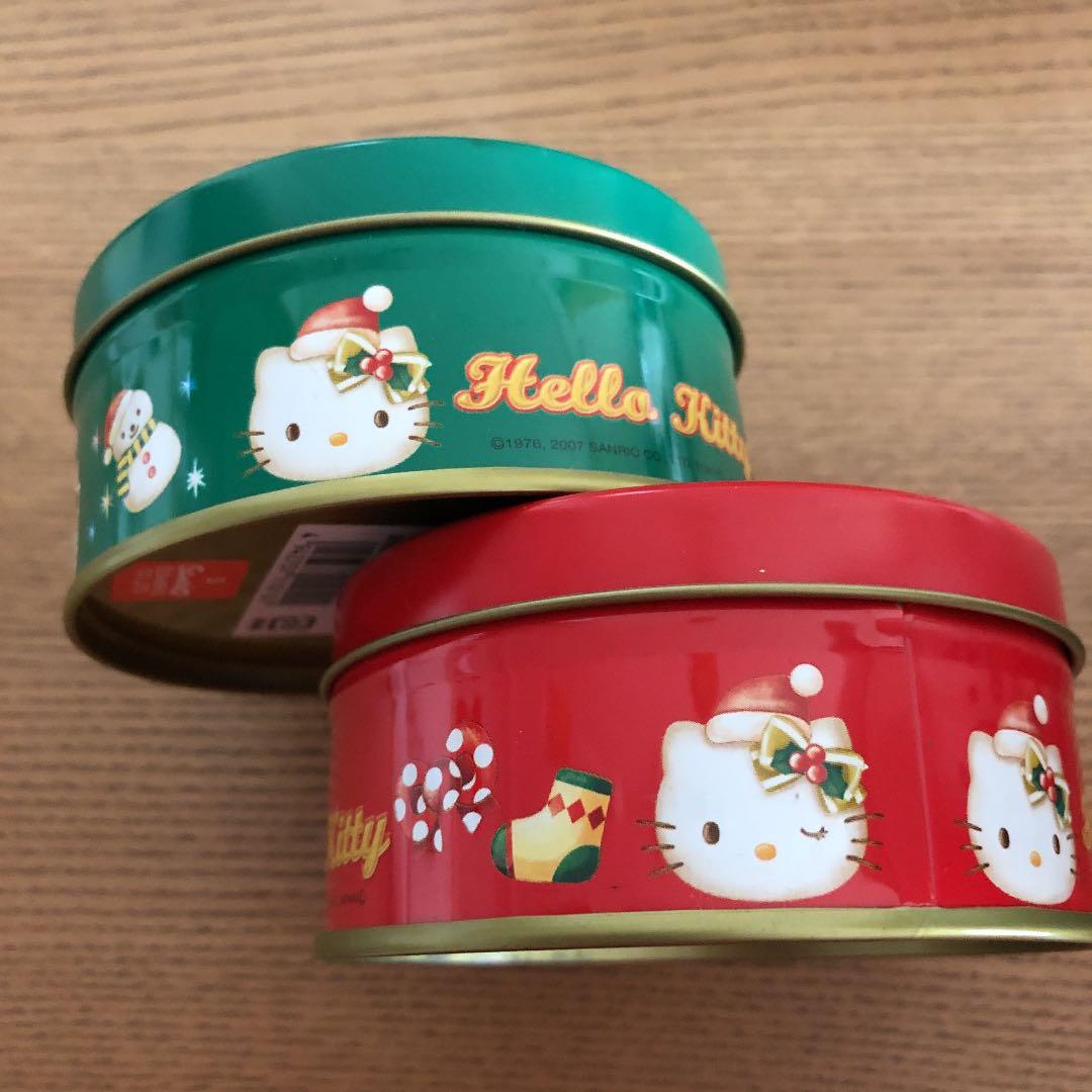ハローキティ　缶　クリスマス　風月堂　2個セット