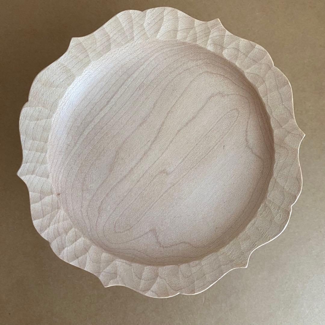 森夏未　花リム　5寸　木製　コンポート　メープル