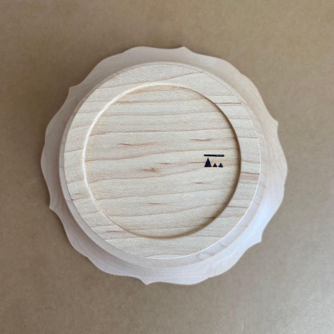 森夏未　花リム　5寸　木製　コンポート　メープル