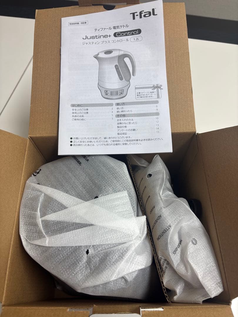 T-fal Justine+ Control 電気ケトル 1.2L