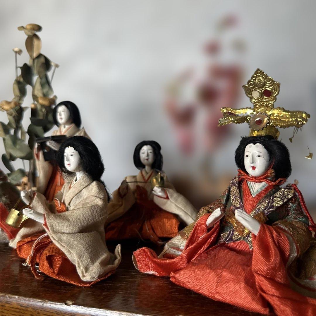 最終お値下げ❣️希少品　蔵出し　アンティーク雛人形セット ひな祭り