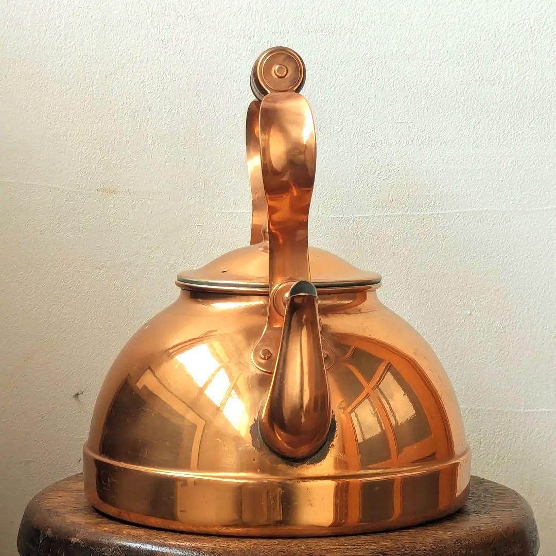 【TAGUS】銅製やかん 木製ハンドル【ポルトガル製】