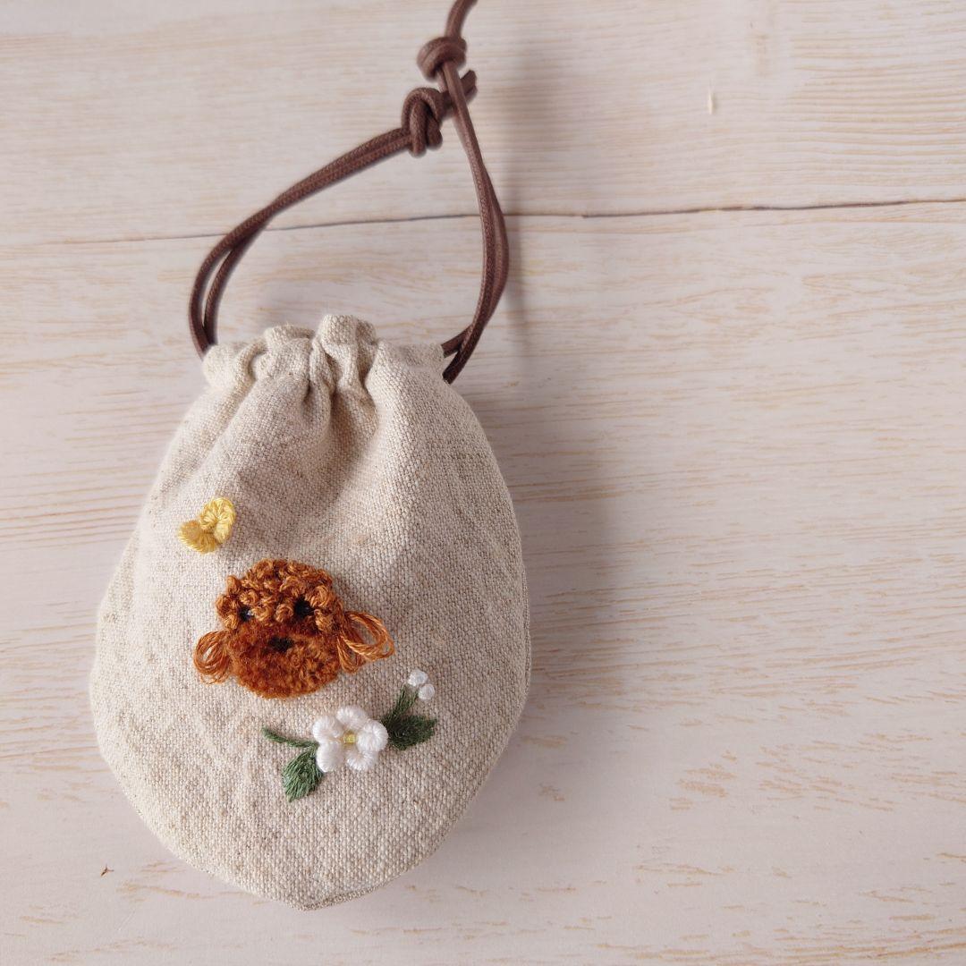 ちっちゃな巾着サシェ/詰替タイプ【プードルとジャスミン】