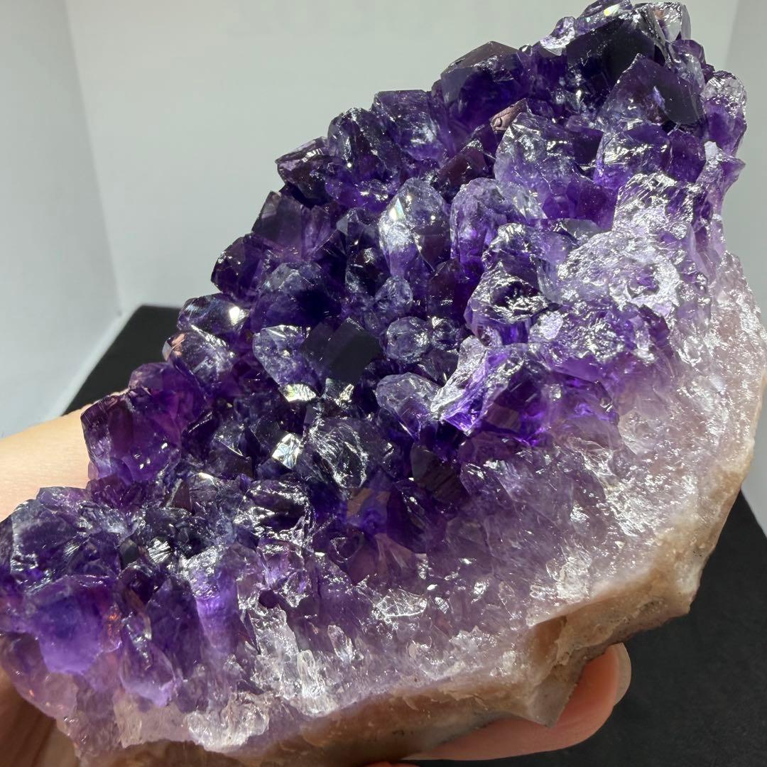 205天然石アメジストクラスター 【台座付き】