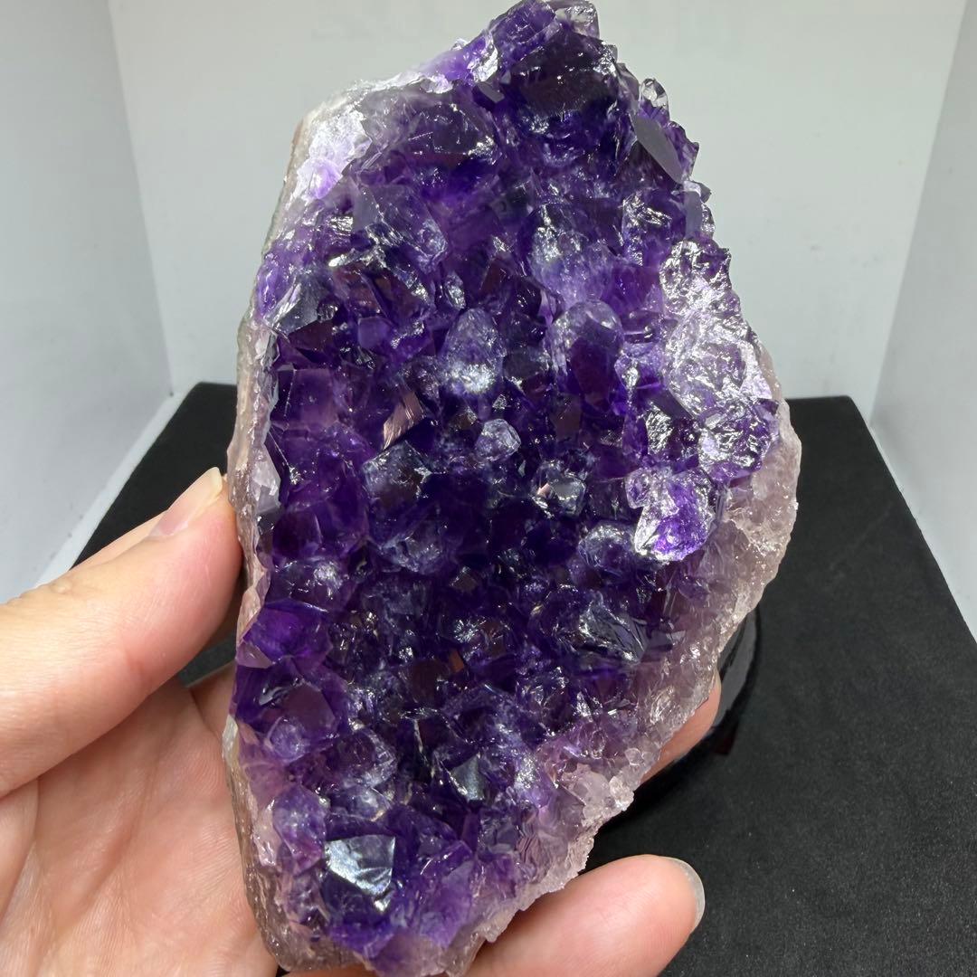 205天然石アメジストクラスター 【台座付き】