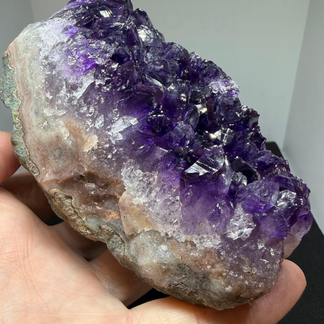 205天然石アメジストクラスター 【台座付き】