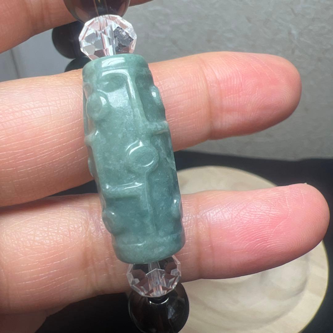 繁栄⭐︎愛情⭐︎幸運⭐︎魔除け⭐︎翡翠&スモーキー&水晶ブレスレット