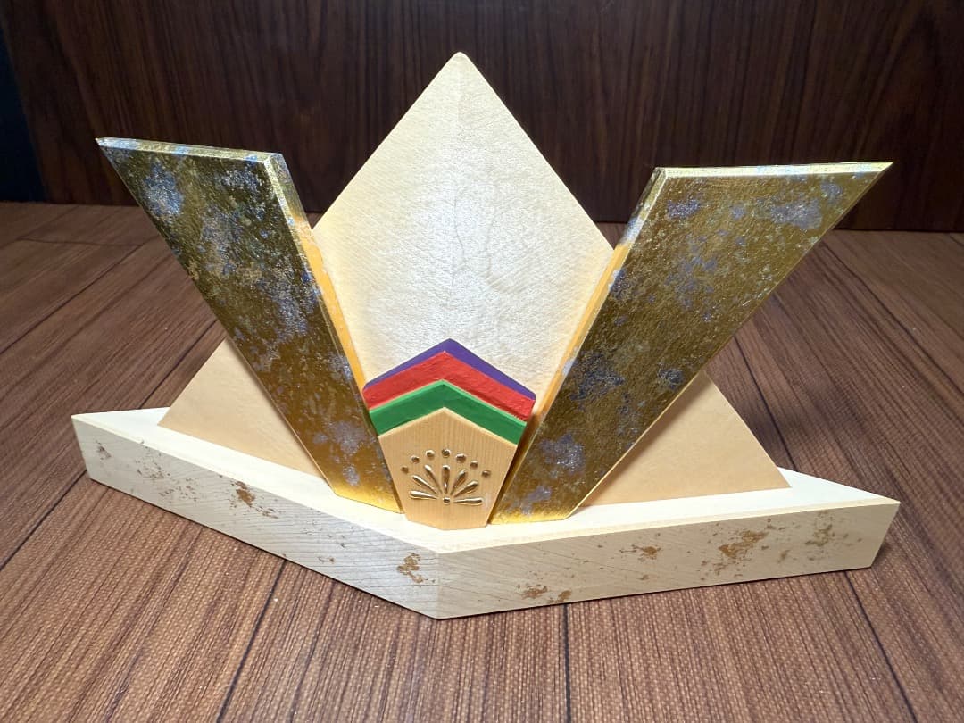 【新品】木製 兜 金箔 桐製 京都大丸で購入