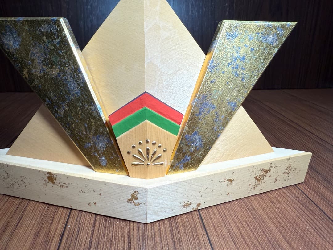 【新品】木製 兜 金箔 桐製 京都大丸で購入