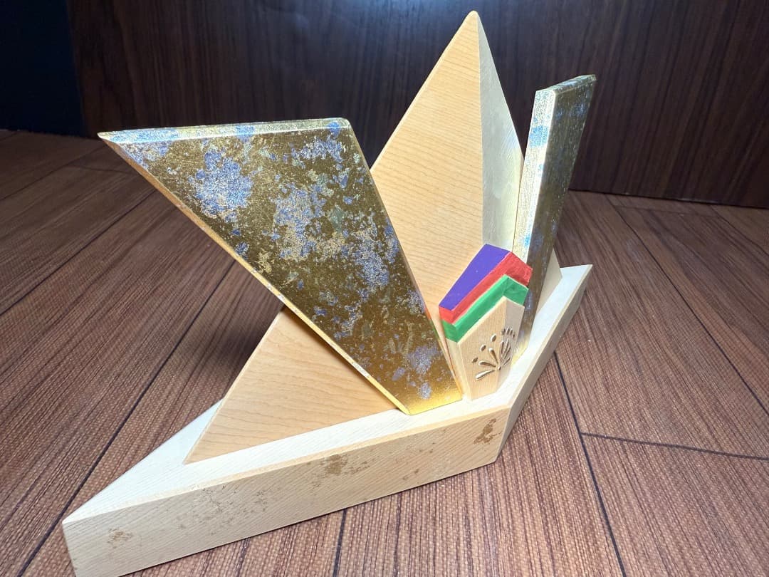 【新品】木製 兜 金箔 桐製 京都大丸で購入