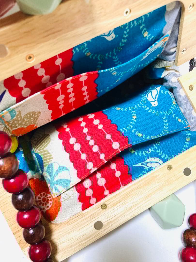 がま口バッグ ラリーキルト パッチワーク インド綿 ハンドメイド 1251