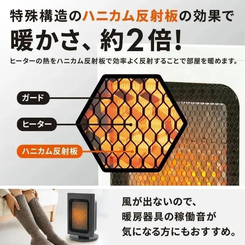 【電気代対策】電気ストーブ200W省エネ対応 匿名配送 荷物追跡サービス 送料込