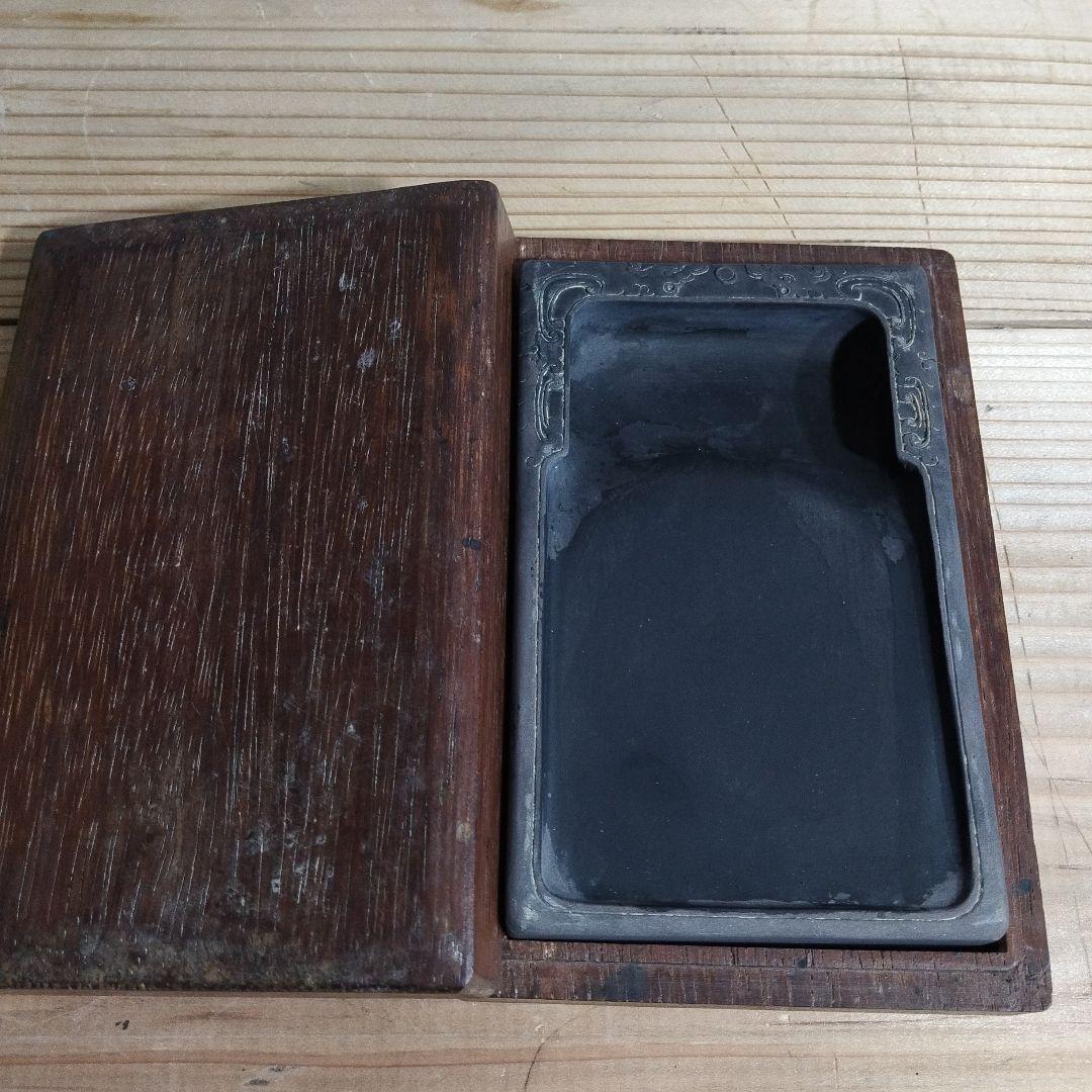 木製 硯箱 硯