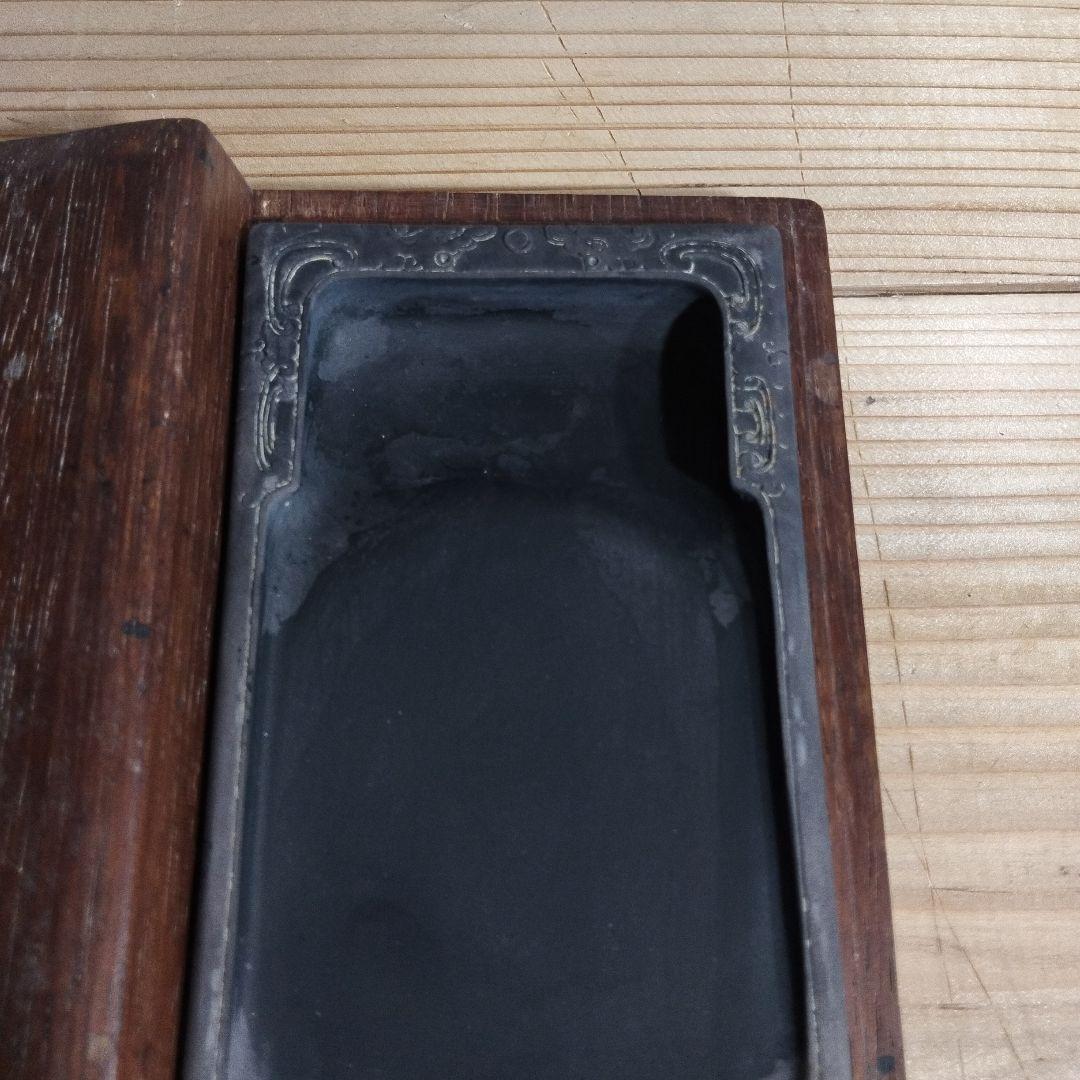 木製 硯箱 硯