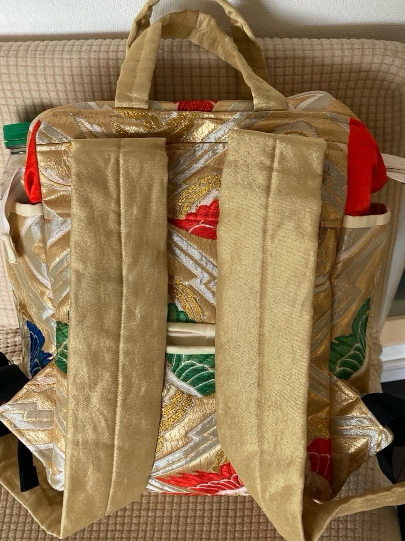 一点物　特注　豪華　日本伝統金錦糸　帯刺繍リュック　5千円引後