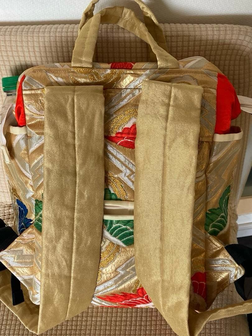 一点物　特注　豪華　日本伝統金錦糸　帯刺繍リュック　5千円引後