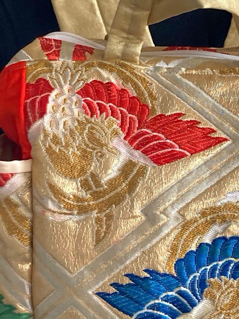一点物　特注　豪華　日本伝統金錦糸　帯刺繍リュック　5千円引後
