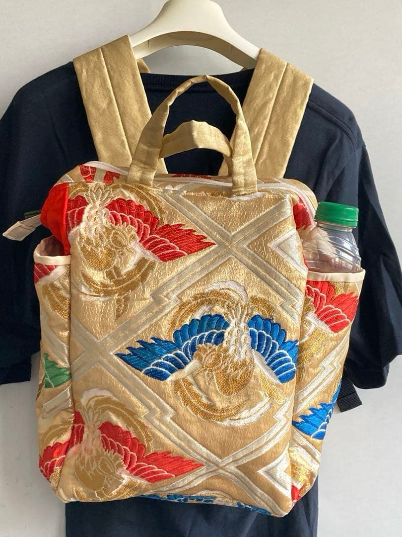一点物　特注　豪華　日本伝統金錦糸　帯刺繍リュック　5千円引後