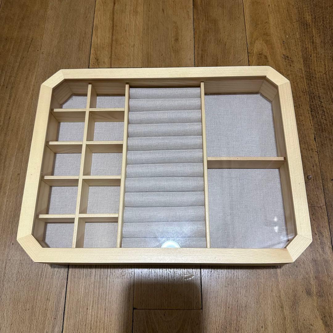 新品　ウッドジュエリーボックス　アクセサリーケース　4