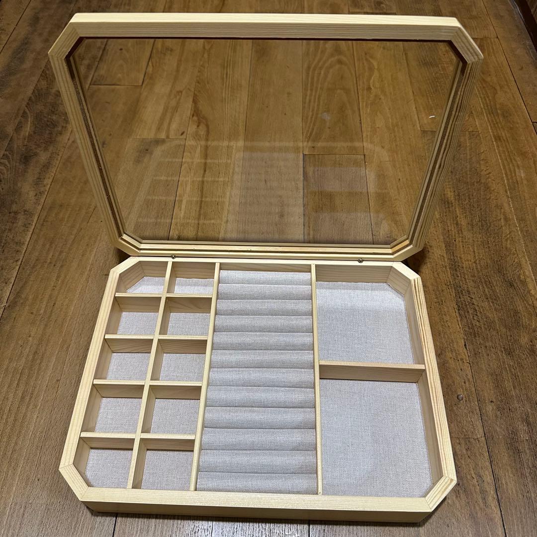 新品　ウッドジュエリーボックス　アクセサリーケース　4