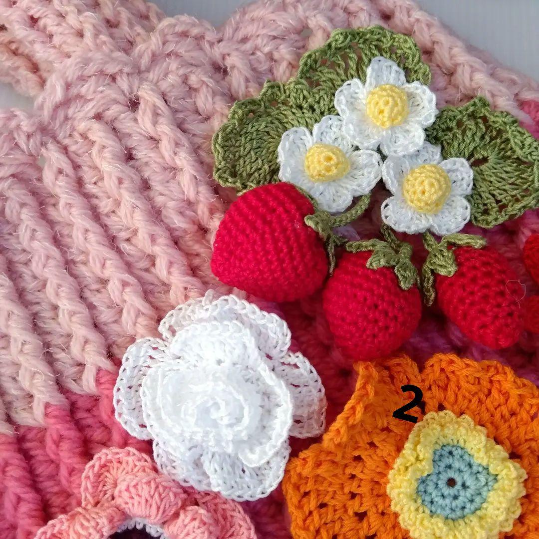 メル２５３３８さま専用ハンドメイド 花モチーフ トートバッグ ２個