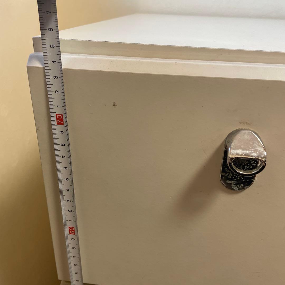 【最終セール中☆もうすぐ処分】ホワイト木製チェスト 3段