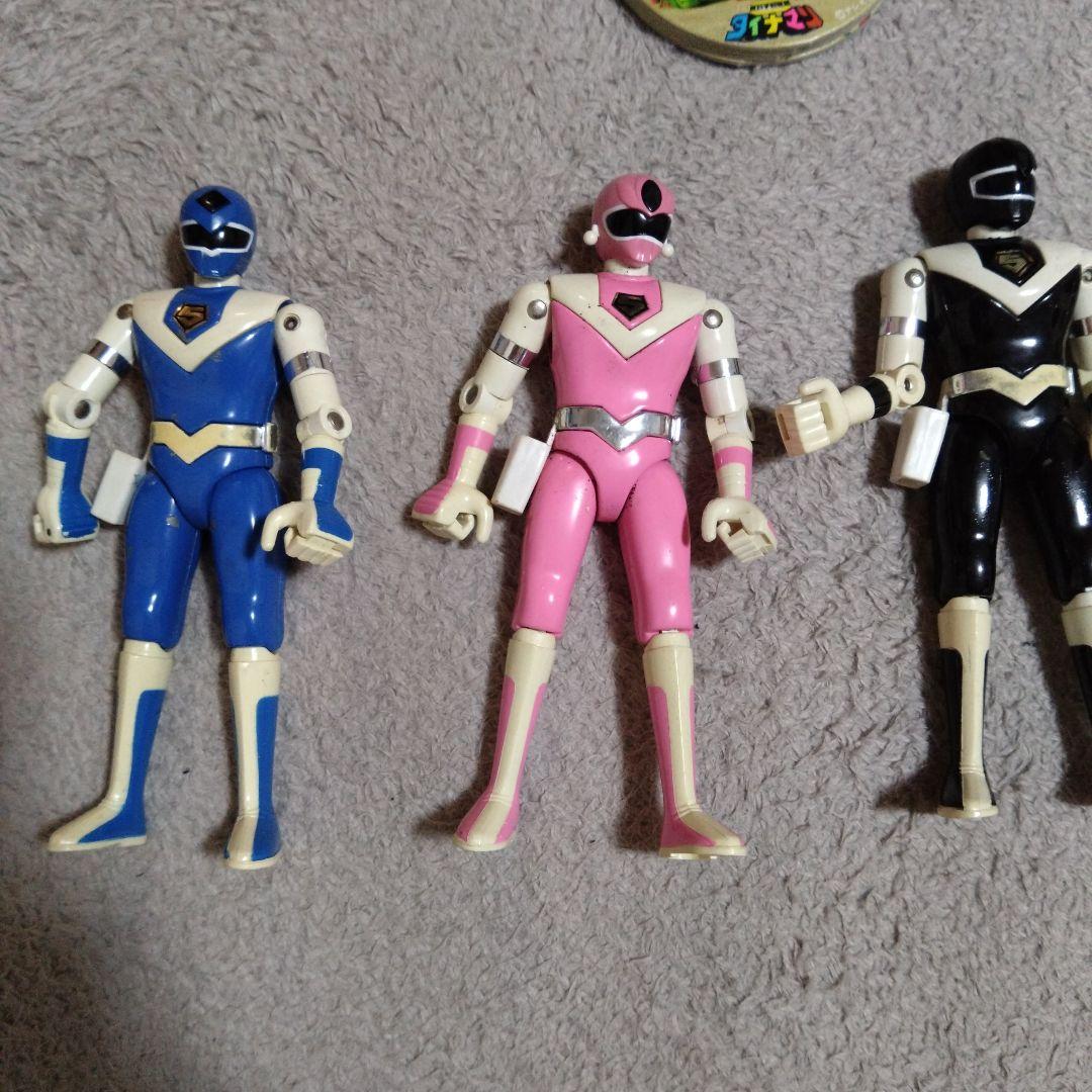 チェンジマン フィギュア 5体セット、昭和の物傷あります