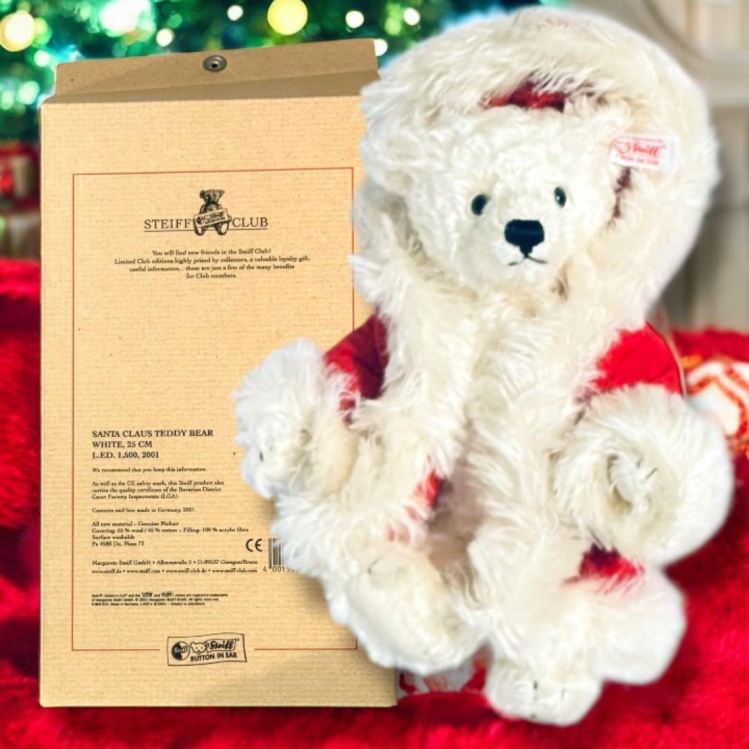 シュタイフ テディベア クリスマス 2001 サンタクロース 箱 証明書付 完品