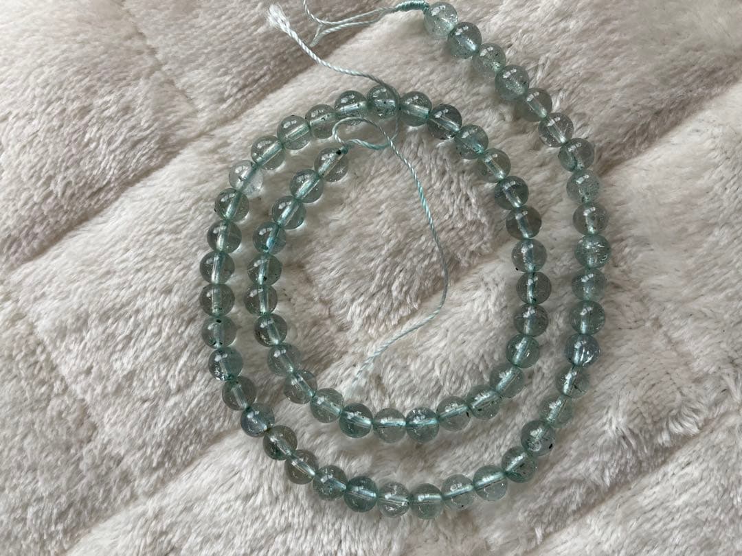 宝石質　ブルートパーズ　連　6m 天然石　パワーストーン