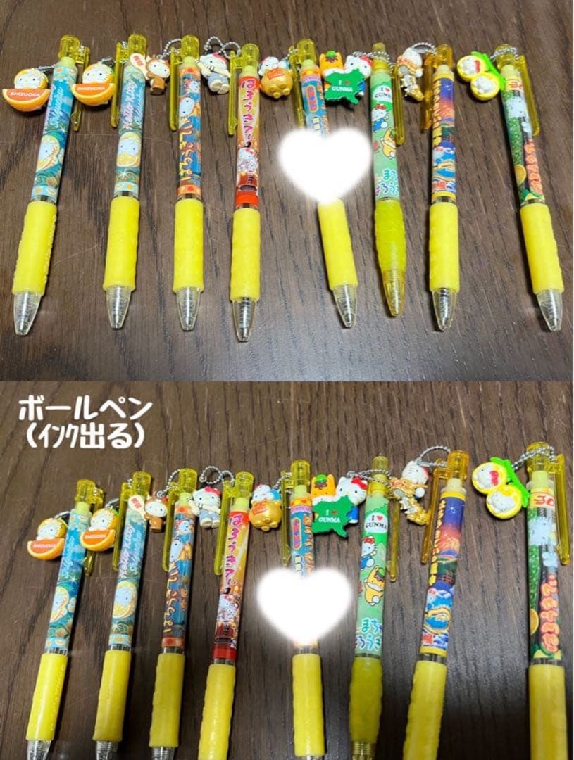 ハローキティHello Kittyご当地ボールペン（シャーペン）まとめ売り79本