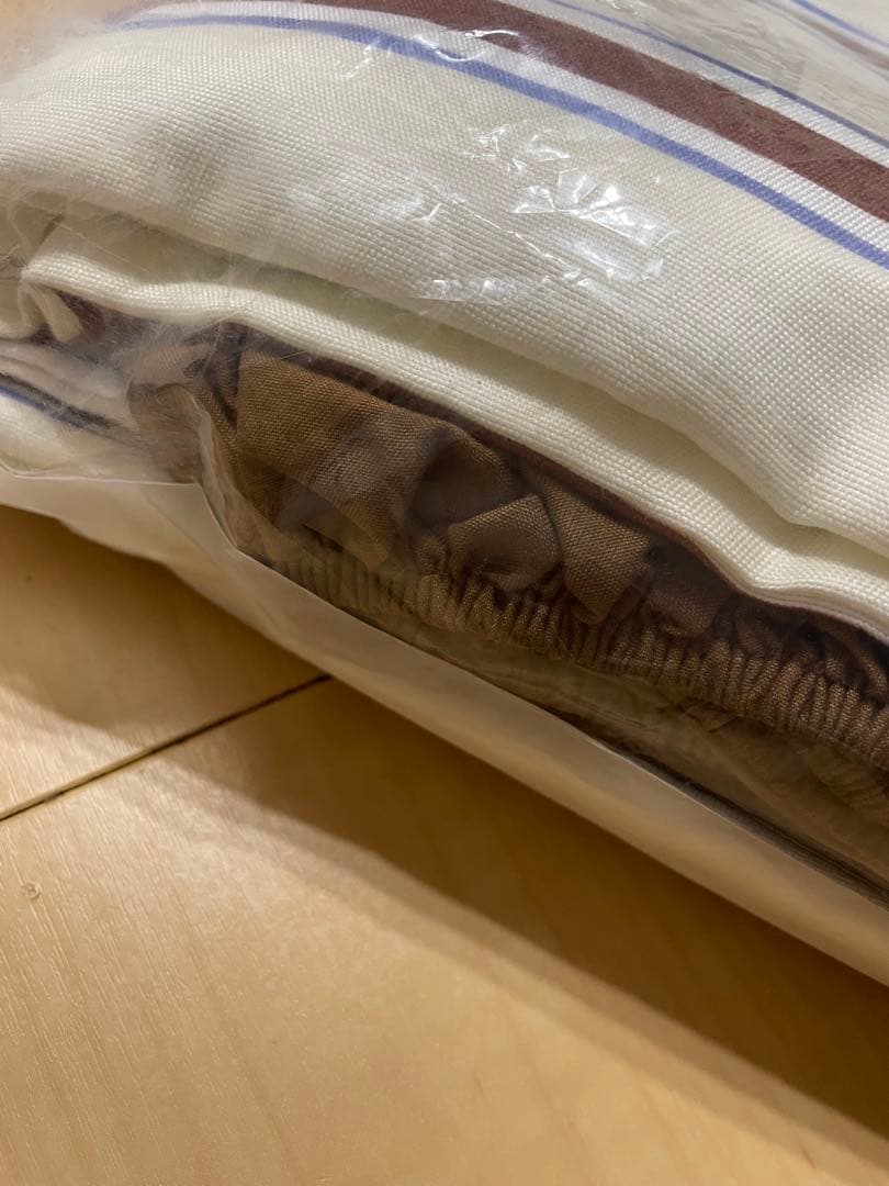 ストライプデザイン シングルカバーセット新品未使用未開封