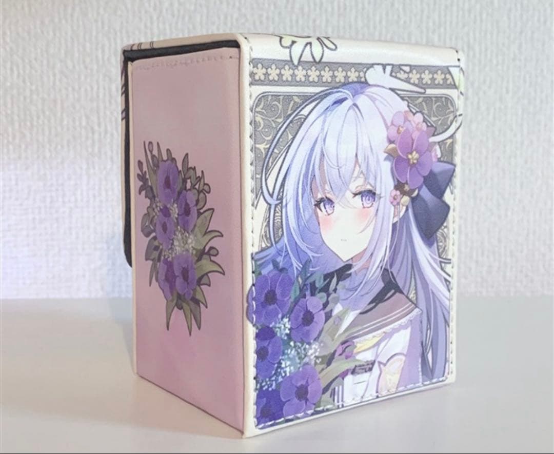 ブルアカ　ミュシャ(ミサンガ)　白洲アズサ　デッキケース　革製