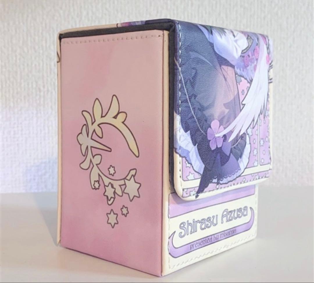 ブルアカ　ミュシャ(ミサンガ)　白洲アズサ　デッキケース　革製