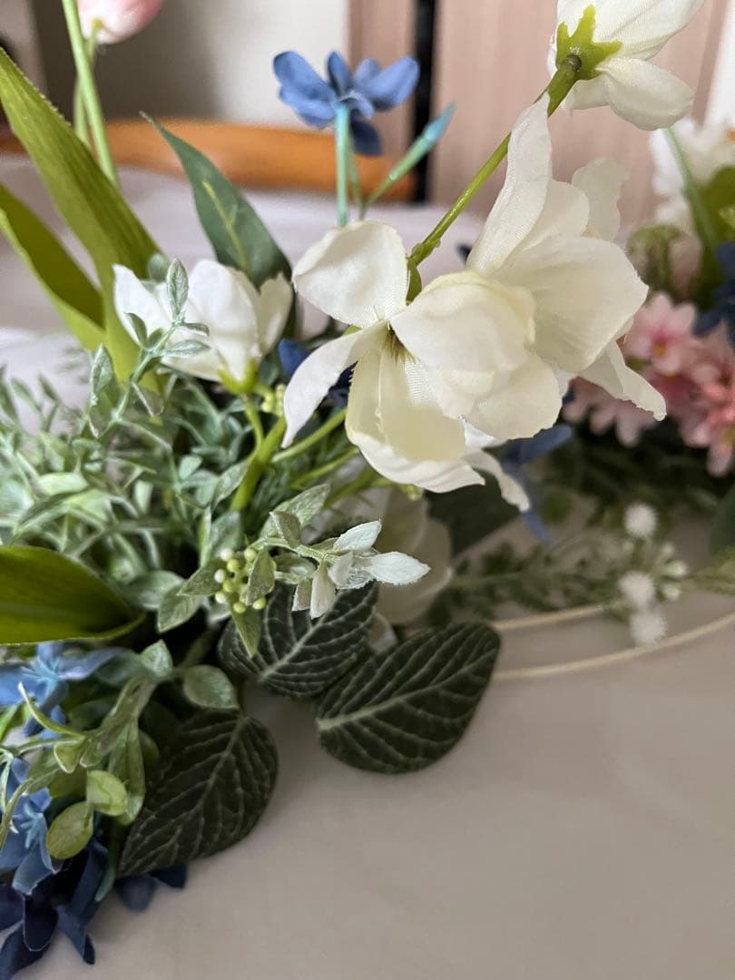 ハンドメイドアーティフィシャルフラワー　スプリングチューリップアレンジ⑨