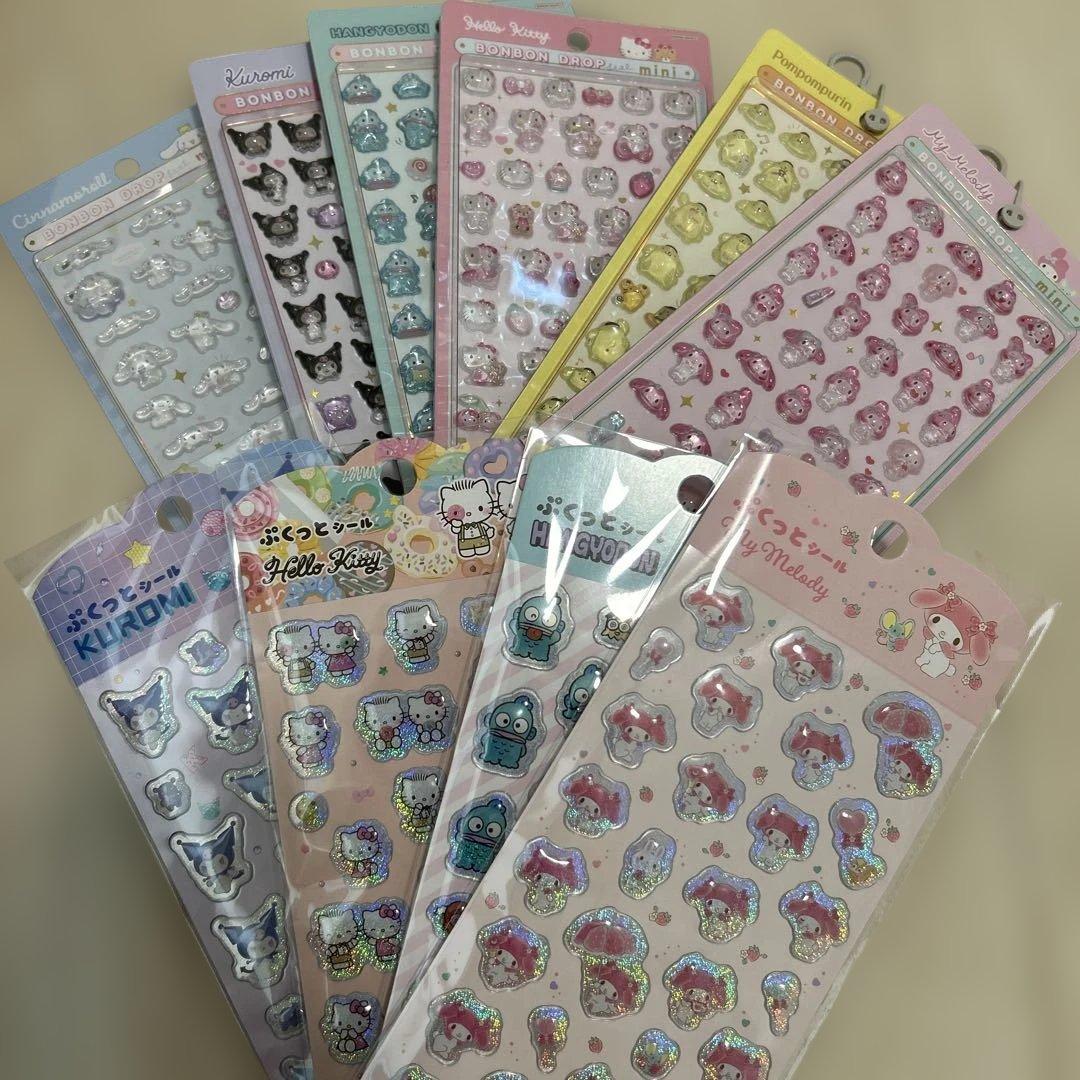 ボンボンドロップミニ　ぷくっとシール　サンリオ