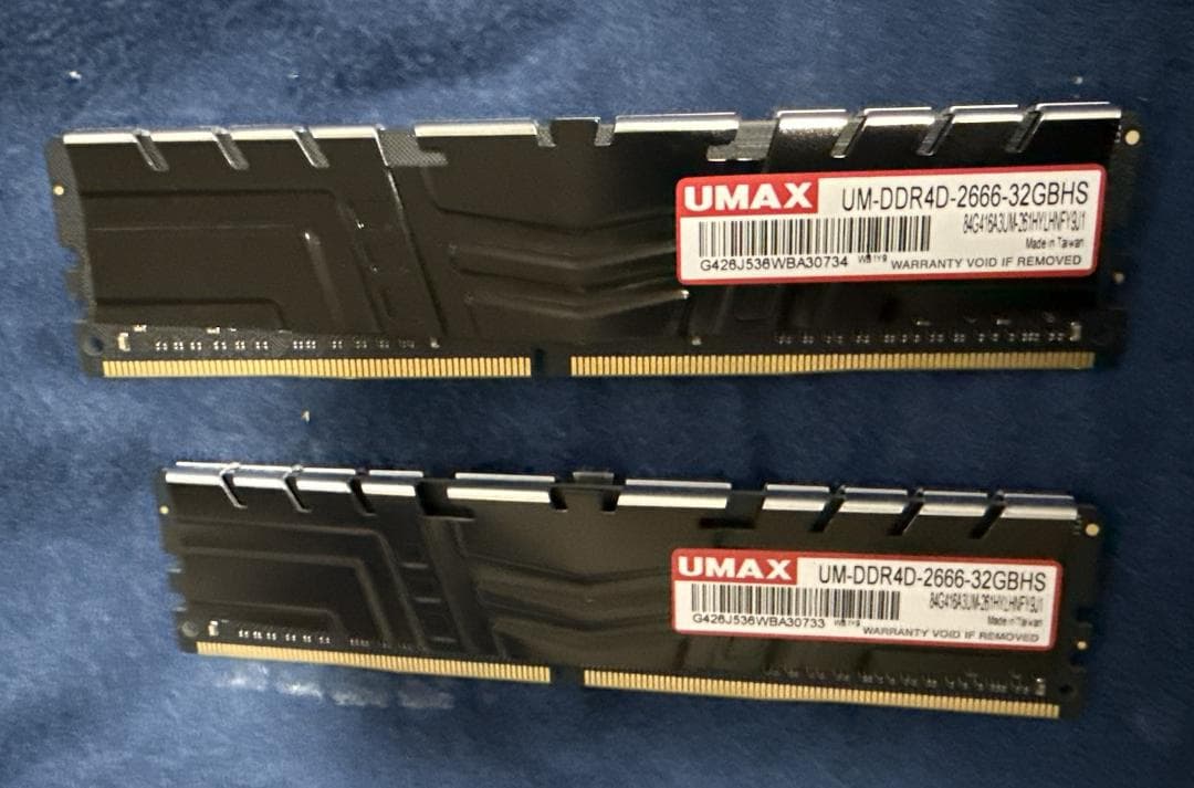 UMAX DDR4 PC4-2666メモリー 16GB×2枚=32GB