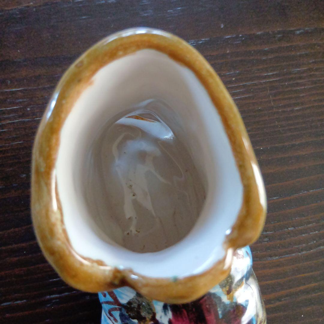 ヴィンテージ　ローサリンダ　花柄陶器靴型置物